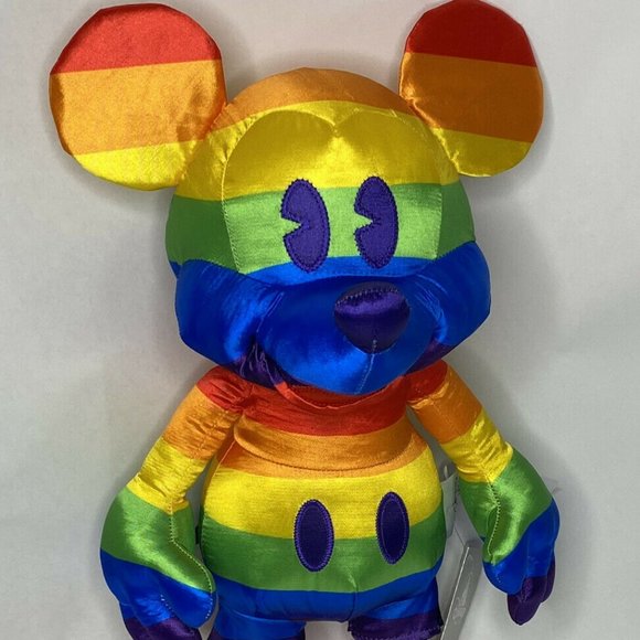 mickey rainbow plush